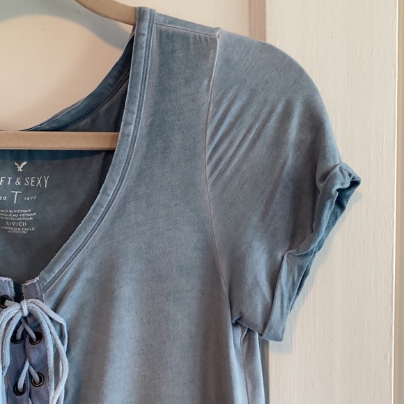 American Eagle Tie Up T-Shirt - Picture 4 of 7